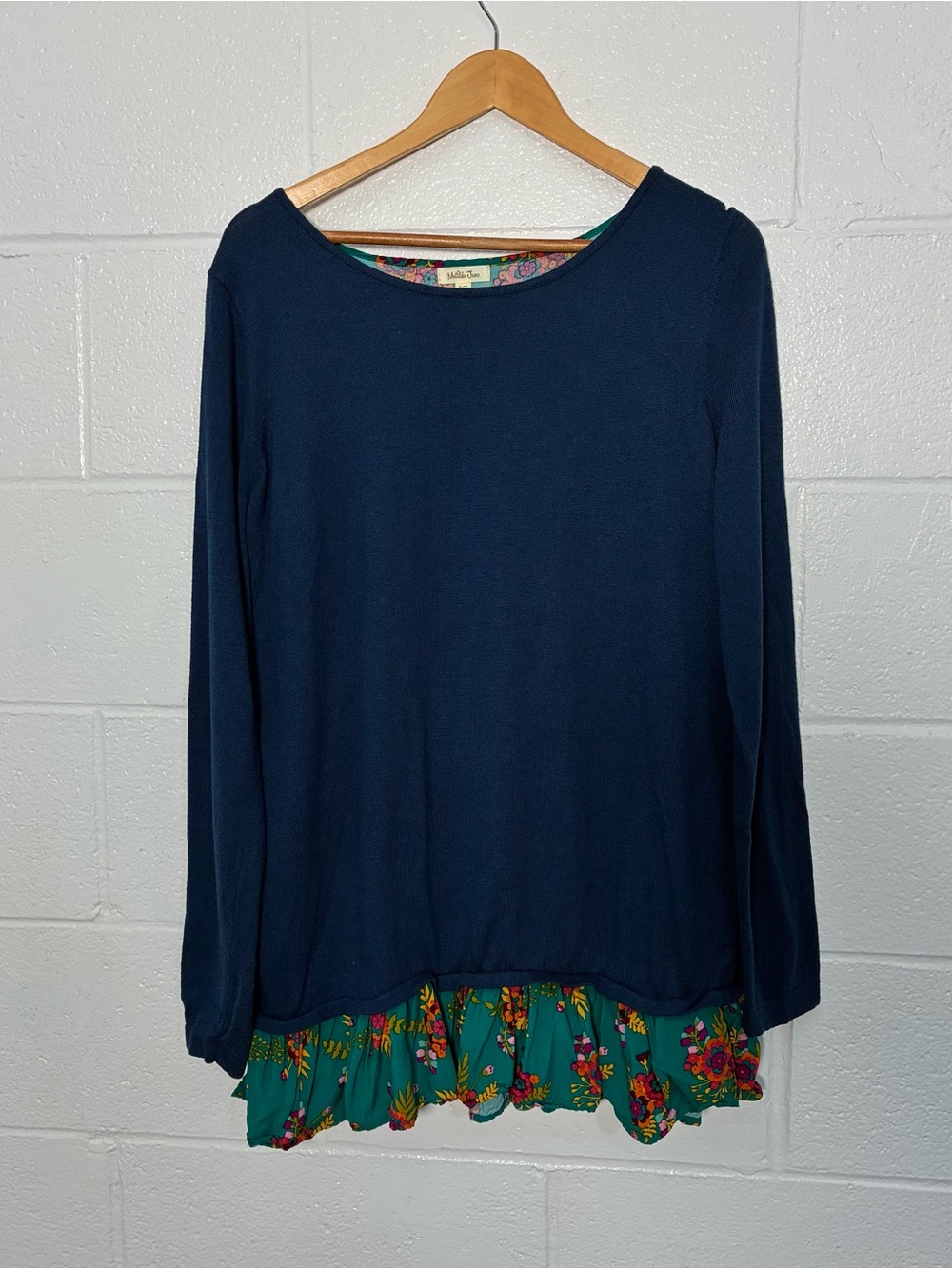 Matilda Jane twist & shout floral layered look long sleeve sweater